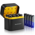 12PCS 3600MWH Rechargeable Aa Lithium Batteries 1.5V With Charger, 8 Bay Indi.... Fixed Price $50.73.