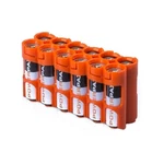 Storacell 12AAORG By Powerpax Battery Caddy, Orange, Holds Batteries. Fixed Price $13.39.
