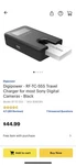 Digipower RF-TC-55S Travel Charger For Most Sony Digital Cameras Black. Fixed Price $20.00.