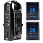 Indipro 2X Micro-series 98WH V-mount Li-ion Battery Dual Charger Kit #2PSKTDC.. Fixed Price $225.00.