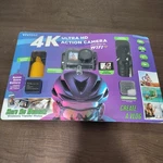 Vivitar 4K Ultra Hd Action Camera Kit, Dual Screen, Wifi, Bonus Battery, 64GB. Fixed Price $28.99.