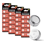 Vevor 40PCS LR44 Button Cell Battery AG13 A76 357 L1154 SR44 CR44 1.5V Coin. Fixed Price $11.99.