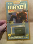 Maxell Rechargeable 7.2V Camcorder Battery M-7212. Fixed Price $22.99.