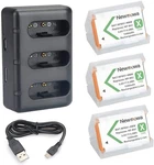 NP-BX1 Newmowa Replacement Battery 3-CHANNEL Charger +3 Batteries, Red. Fixed Price $32.16.