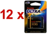 12 Retail Packs Of Kodak Ultra Lithium Battery KL2CR5-1. Fixed Price $49.50.