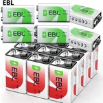 Ebl 9V Li-ion Battery Rechargeable 6F22 600MAH, (280MAH 9-VOLT Ni-mh) Lot. Fixed Price $25.59.