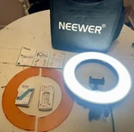 Neewer: RP18B, Portable, Ultra Thin Ring Light - Used Time Euc. Fixed Price $114.00.
