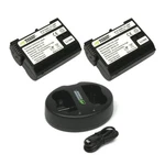 Wasabi Power Battery 2-PACK Dual Charger For Nikon EN-EL15. Fixed Price $29.99.