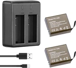 Akaso 2 X 1050MAH Rechargeable Action Camera Battery With Usb Dual Charger For. Fixed Price $22.99.