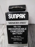 N.o.s Sunpak Universal Camcorder 8MM Vhs-c Video Battery Memory-free RB-70U. Fixed Price $49.96.