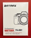 Batmax KLIC-5001 Lithium Ion Rechargeable Camera Battery New!. Fixed Price $9.95.