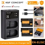 K&f Concept EN-EL15C Battery And Dual Slot Charger For Nikon Z8 Zf Z7 Z6. Fixed Price $35.99.