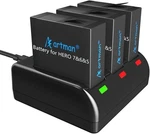 Artman 3-PACK 1480MAH Batteries + 3-PORT Usb Charger For Gopro Hero 5/6/7 Black. Fixed Price $39.99.