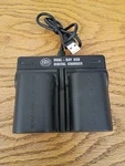 2-PACK Of Canon Compatible LP-E6 Batteries And Bm Dual Bay Charger, Cable Tested. Fixed Price $25.00.