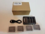 Batmax Battery (4-PACK) And Triple Charger For Gopro HERO4, AHDBT-401. Fixed Price $33.97.