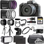 Canon Eos R50 +18-45MM Lens+ Evf+ 128GB +ext Bat+ 9 Pc Filter Mega Kit. Fixed Price $820.99.