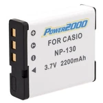 POWER2000 NP-130 3.7V 2200MAH Rechargeable Lithium-ion Battery For Casio Cameras. Fixed Price $28.71.