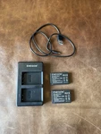 Enegon Battery Charger With 2 Batteries & Charging Cord Fully Functional. Fixed Price $19.99.