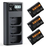 K&f Concept 3 Pack LP-E6P Battery Triple Charger Set 2400MAH For Canon R5 R6. Fixed Price $79.99.