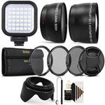 58MM Lens Filter Accessory Kit + Led Light For Canon Eos 550D 500D 450D 400D. Fixed Price $51.41.