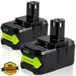Tenhutt 2X 6.0AH Ryobi 18V One+ Lithium Battery P102-P108. Fixed Price $64.99.