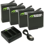 Wasabi Power Battery (4-PACK) And Triple Charger For Gopro HERO7 Black, HERO6,. Fixed Price $36.99.