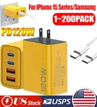 120W 4-PORT Usb Fast Wall Charger Block For Cell Phone Ipad Lot. Fixed Price $346.85.