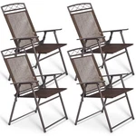 Costway 4PCS Patio Folding Sling Chairs Steel Textilene Camping Deck Garden Pool. Fixed Price $119.99.