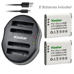 Kastar Pack Battery + Charger For LI-50B VW-VBX090 D-LI92 DB-100 LB-050 GB-50A. Fixed Price $13.99.