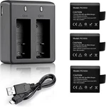 3-PACK 1050MAH Rechargeable Action Camera Batteries & Dual Usb Charger. Fixed Price $22.57.