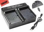 Bm Premium LP-E6N Dual Battery Charger For Canon C700, XC10, XC15, Eos 5DS. Fixed Price $13.99.