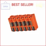 Aa Battery Storage Caddy By Storacell, Orange, Holds 12 Batteries (not Included). Fixed Price $13.59.