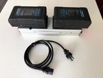 Westcott 7583 26V Lithium-ion Battery (2) + Dual Charger 7584 Flex Cine Light. Fixed Price $199.99.