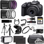 Canon Eos R10 Camera 18-45MM Lens 128GB +ext Bat+ 9 Pc Filter- Ultimate Kit. Fixed Price $1107.99.