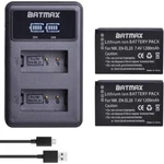 Batmax Pack EN-EL20 Batteries And Led Usb Dual Charger. Fixed Price $25.00.