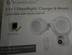 Wasserstein 3-IN-1 Floodlight Charger & Mount For Wyze Cam V3, IP65, White. Fixed Price $37.58.