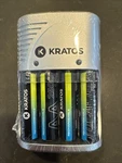 Kratos Aa Rechargeable Batteries (4) + Charger - New. Fixed Price $9.00.