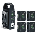 Anton/bauer Titon 150 4-BATTERY Kit With VM2 Dual Charger (v-mount) 8275-0163. Fixed Price $2140.00.