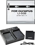 LI-50B High-capacity Replacement Battery W/rapid Dual Charger For Select Olympus. Fixed Price $50.99.