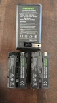 Neewer NP-F550 Batteries With Portable Charger. Fixed Price $34.99.