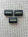 3X Sony H-series Battery BM-NPFH50 Lot Of Batteries. Fixed Price $39.95.