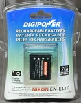 Digipower Rechargeable Battery Replacement For Nikon EN-EL10 Coolpix Cameras. Fixed Price $12.99.