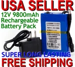 Portable 12V Dc 9800MAH Rechargeable Li-ion Battery Cctv B4 2/3 Lens GH3 GH4 GH5. Fixed Price $35.99.