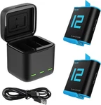 Telesin Battery Charger Kit For Gopro Hero 12 11 10 9 Black, With Batteries. Fixed Price $29.99.