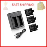 Vvhooy 3 X 1050MAH Rechargeable Action Camera Battery With Usb Dual Charger Comp. Fixed Price $20.81.