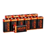 Vevor Alkaline Batteries 12PACK 9VOLT Battery For Smoke Detector Long Lasting. Fixed Price $16.99.