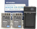 2 Pack Of Premium Battery EN-EL9 / BM-ENEL9A & Charger. Fixed Price $29.99.