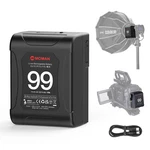 Moman Mount V-lock Battery 99WH 15A Power Bank For Cameras Monitor Led Light. Fixed Price $129.95.