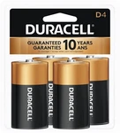 Procter & Gamble DURMN1300R4Z Duracell Alkaline General Purpose Battery, D-CTX4. Fixed Price $14.49.