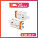 Fitinoch Rechargeable Lithium 9V Batteries 1000MAH With 2 Usb Charging Cabl. Fixed Price $12.92.